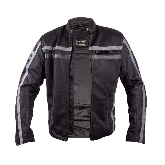 W-TEC Bellvitage Crow moto bunda černá/šedá