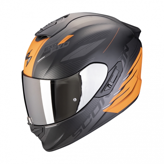 SCORPION EXO-1400 EVO II AIR LUMA moto přilba matná černo/oranžová