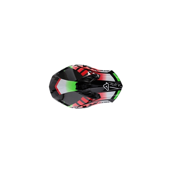 ACERBIS STEEL CARBON 22-06 přilba zelená/červená