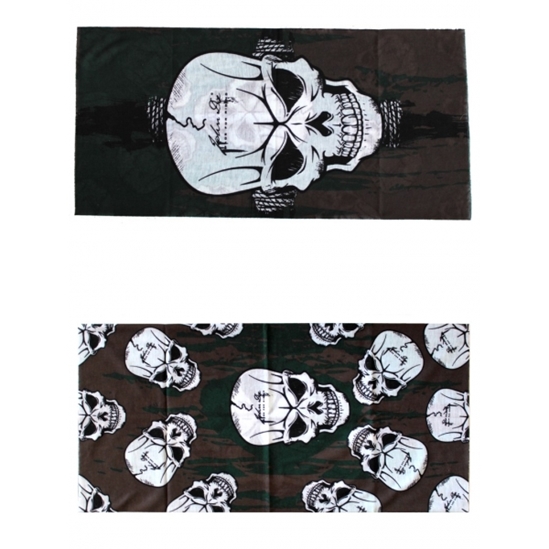 MTHDR Scarf Skull Nákrčník černá/bílá