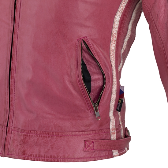 W-TEC Sheawen Lady Pink Dámská kožená moto bunda