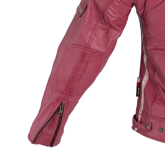 W-TEC Sheawen Lady Pink Dámská kožená moto bunda