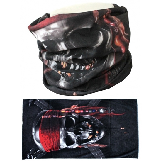 MTHDR Nákrčník Scarf Pirate Skull