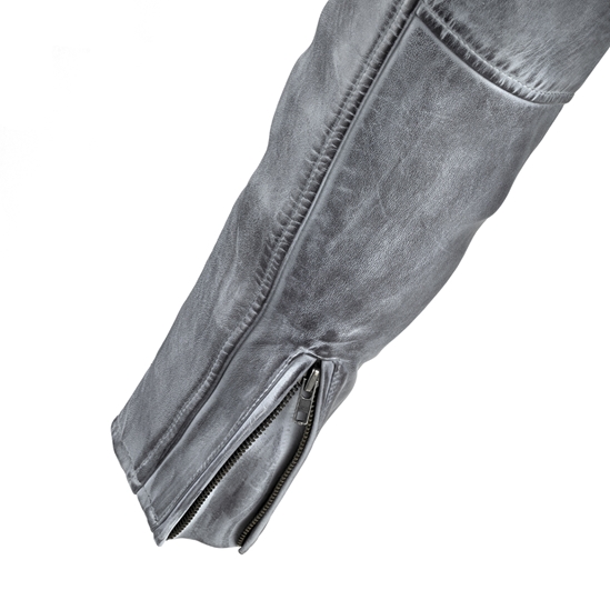 W-TEC Sheawen Worn Grey Pánská kožená moto bunda