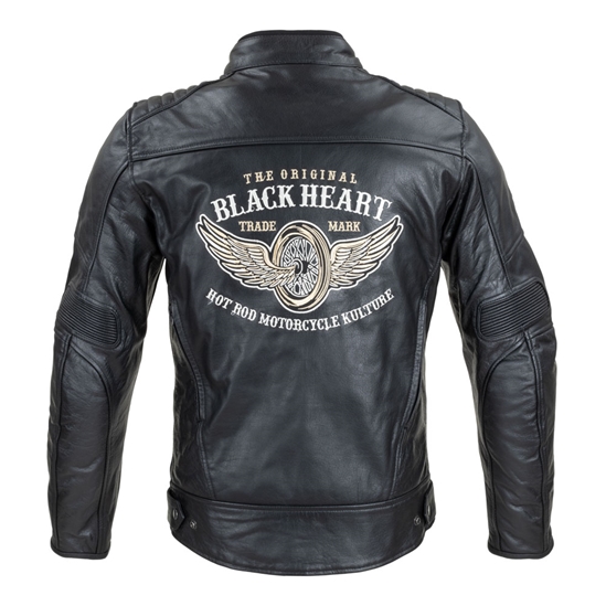 W-TEC Black Heart Wings Leather Jacket Pánská kožená bunda