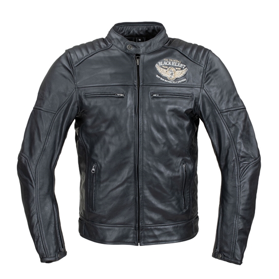 W-TEC Black Heart Wings Leather Jacket Pánská kožená bunda