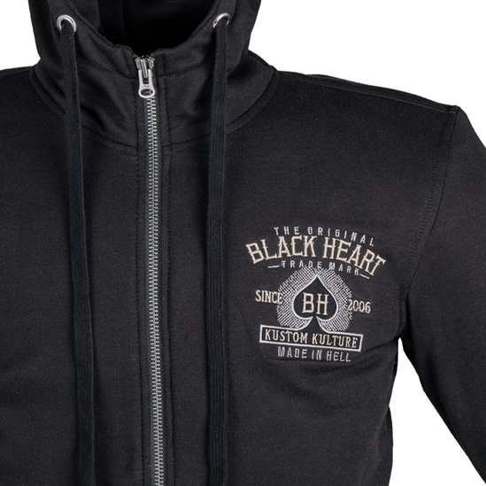 W-TEC Black Heart Kustom Kulture Hoodie s aramidem Pánská mikina