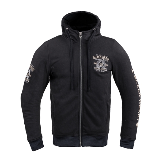 W-TEC Black Heart Kustom Kulture Hoodie s aramidem Pánská mikina