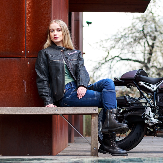 W-TEC Black Heart Raptura Dámská kožená moto bunda