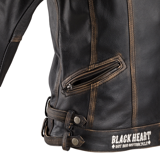 W-TEC Black Heart Lizza Dámská kožená moto bunda vintage