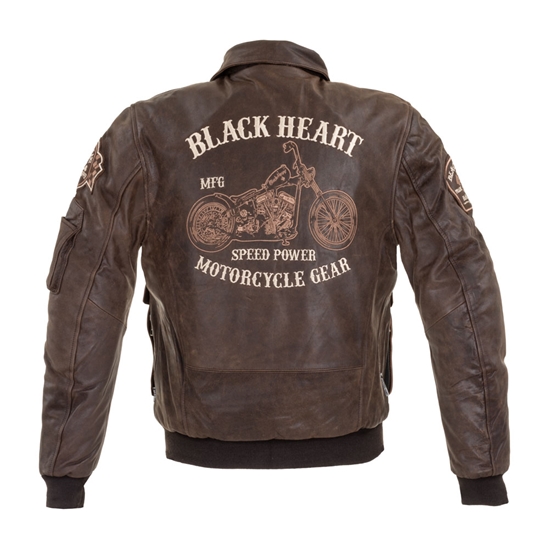 W-TEC Black Heart Bomber Pánská kožená bunda vintage