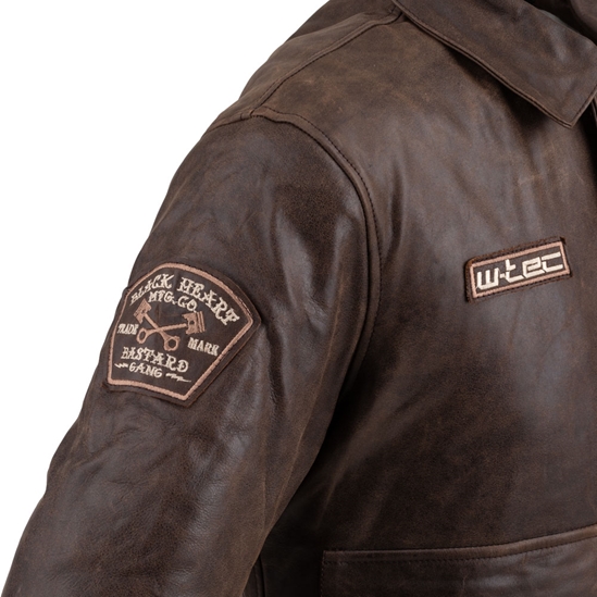 W-TEC Black Heart Bomber Pánská kožená bunda vintage