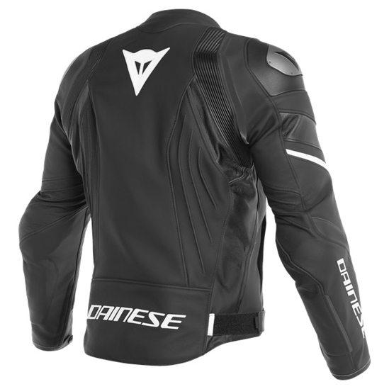 DAINESE AVRO 4 LEATHER moto bunda  bílá/matná černá