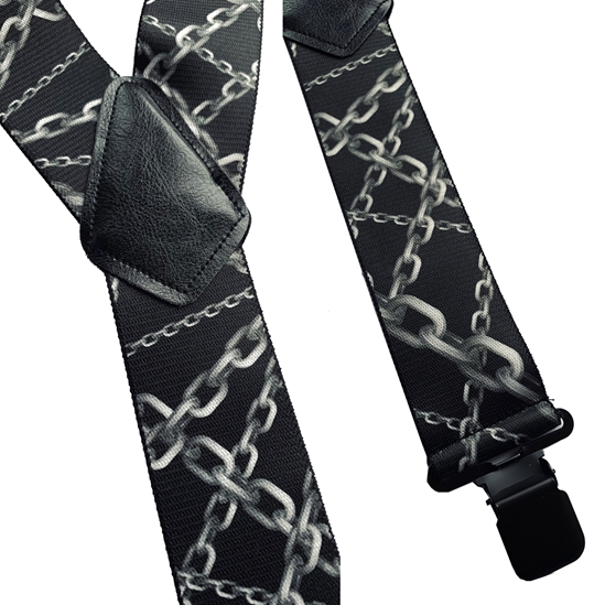 MTHDR Kšandy Suspenders Chains řetězy, černé (50162)