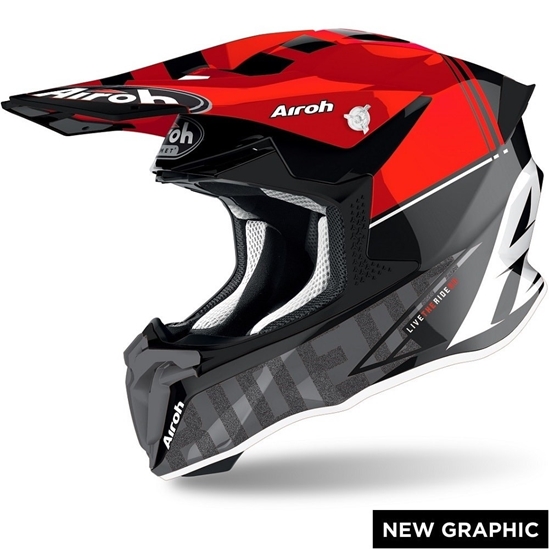 AIROH TWIST 2.0 TECH TW2T55 off-road červená moto helma